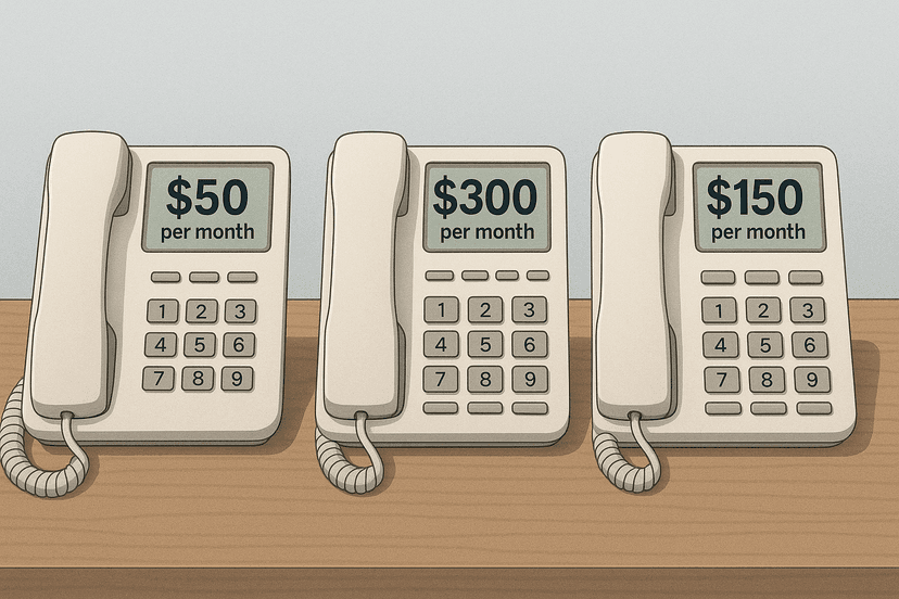 Comparing costs of different automated phone systems: IVR, Human Receptionist, AI Answering Service